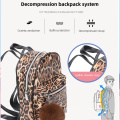 Sac école imprimé léopard pour enfants Sac école Pu Pu Leopard Pu